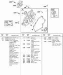 Crankcase Cover Diagram and Parts List for  Briggs and Stratton Engine